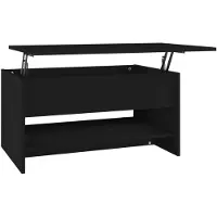 vidaXL Table basse noire 80x50x40 cm bois composite