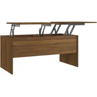 vidaXL Table basse marron imitation chêne 102x50,5x46,5 cm Matériau dérivé du bois