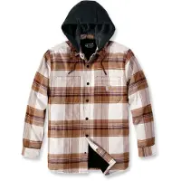 Carhartt Rugged Flex Flannel Fleece, veste en textile ,Marron Clair/Beige/Noir ,XL