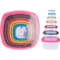 Huismerk Set 7 Boîtes à Lunch Plastique Organisation Repas Facile Et Réutilisable -