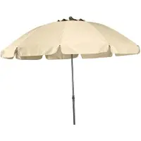 Siena Garden Parasol Tropico Mittelstockschirm, anthracite/nature, diamètre 250 cm. Structure en acier anthracite, revêtement 100% polyester, 180 g/m² en couleur nature, facteur de protection solaire UPF 50+