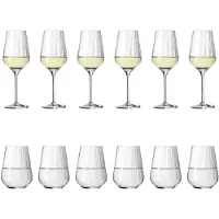 Ritzenhoff Verre à eau pour vin blanc, set de 12 pièces, taille en étoile