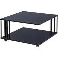 M2 Table basse Paris 2 en noir - verre, métal - 75x41x75cm