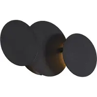 QAZQA Applique murale moderne noire avec LED à 3 niveaux de gradation 3 lumières - Sunrise