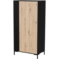 Cama MERCI armoire 90x55x184 noir/chêne artisanal