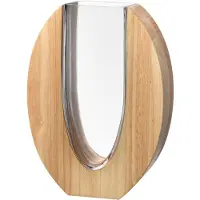 Leonardo Vase Legno 28 cm, brun/transparent (1x, 1.10 l)
