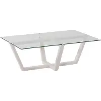 Skye Decor , Amalfi - White, tables basses, blanc, bois, 105 x 35 x 65 cm