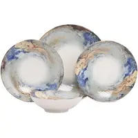 Hermia Concept , GBSATN24Y4101615, Services de table, Service de table (24 pièces), Blanc, Porcelaine, 25 x 25 x 2 cm