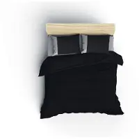 L'essentiel Maison , Plain- CTN2694, Noir,Gris, couettes, 100% coton ranforce