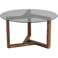 Skye Decor , Miro - Fume, table basse, fumée, 100 % verre trempé, 75 x 75 x 40 cm