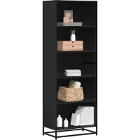 vidaXL Bibliothèque noir 60x35x170,5 cm bois d'ingénierie