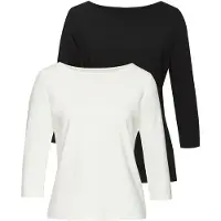 LASCANA T-shirt crème / noir