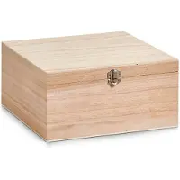 Zeller Coffret de fermeture en bois, 26 x 26 x 12,5 cm