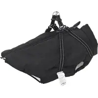 vidaXL Manteau pour chien avec harnais Imperméable Réfléchissant Noir L44