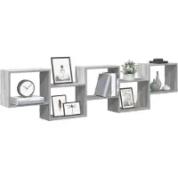 vidaXL Étagère cube murale 5 compartiments sonoma gris