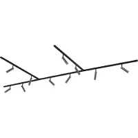 QAZQA Système d'éclairage sur rail moderne avec 10 spots bronze foncé monophasé - Slimline Uzzy