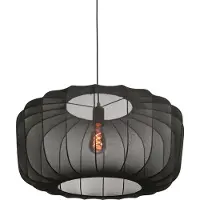 Steinhauer Suspension - noir - Sable - métal textile - Ø 60cm - E27 - 4193ZW - Anne Lighting