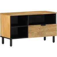 vidaXL Armoire TV brune 80x33x46 cm bois massif mangue