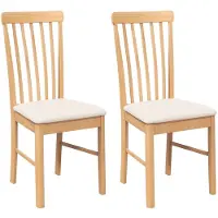 vidaXL Chaises de salle à manger avec coussins 2 pcs. Bois massif d'hévéa