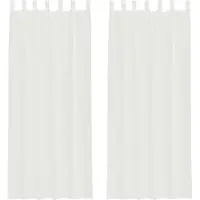 vidaXL Voile Rideaux avec passants 2 pcs. Blanc 140x260 cm
