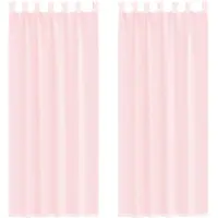 vidaXL Voile Rideaux avec passants 2 pcs. Rose clair 140x260 cm
