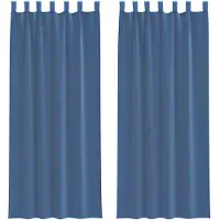 vidaXL Voile Rideaux avec passants 2 pcs. Bleu roi 140x260 cm