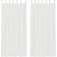 vidaXL Voile Rideaux avec passants 2 pcs. Blanc 140x225 cm