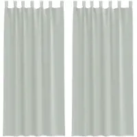 vidaXL Voile Rideaux avec passants 2 pcs. Gris clair 140x225 cm