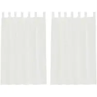 vidaXL Voile Rideaux avec passants 2 pcs. Blanc 140x175 cm