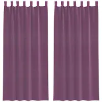 vidaXL Voile Rideaux avec passants 2 pcs. Violet 140x225 cm