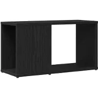 vidaXL Armoire TV noire imitation chêne 60x24x32 cm Bois composite