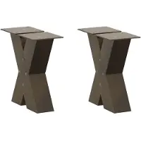 vidaXL Pieds de table basse en X 2 pcs. Acier naturel 40x(30-31) cm Acier