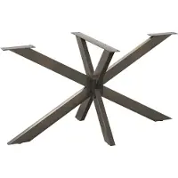 vidaXL Pied de table de salle à manger en forme d'araignée Acier naturel 150x78x(72-73) cm Acier