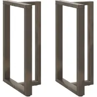 vidaXL Pieds de table de bar en T 2 pcs. Acier naturel 60x35x(100-101) cm Acier