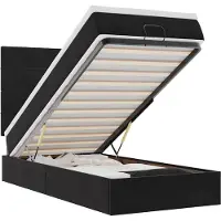 vidaXL Ottoman-lit avec matelas noir 90x190 cm velours