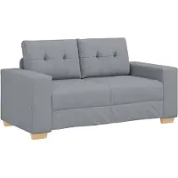 vidaXL Canapé causeuse gris clair 120 cm tissu
