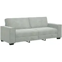 vidaXL Canapé à 3 places Gris clair 180 cm Velours