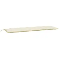 vidaXL Coussin pour banc de jardin Crème 180x50x7 cm Tissu Oxford