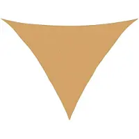vidaXL Voile d'ombrage 160 g/m² triangulaire sable 2,5x2,5x3,5 m PEHD