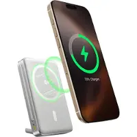 Baseus Batterie externe Nomos Qi2 Magnetic, 10 000 mAh, 45 W, câble USB-C inclus, gris