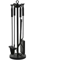 DKD Home Decor Ustensiles de cheminée acier (19 x 19 x 70 cm)