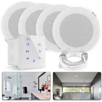 Power Dynamics A100 badkamerspeaker set - Bluetooth speaker voor badkamer - 5 Inch - (Passif), Haut-parleur PA, Blanc