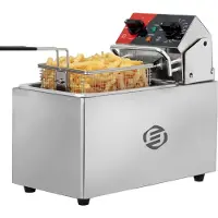 OEM Friteuse-presse 4 litres - Friteuse-presse double - Friteuse-presse en acier inoxydable - Friteuse-presse pour usage domestique - Friteuse-presse 4 litres en acier inoxydable