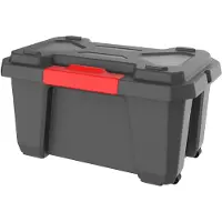 Eda Plastiques EDA 010145 EDA Boîte de rangement XPERT PRO, 70 L, noir / rouge