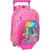 Safta Sac à Dos à Roulettes Trolley Rainbow High Shine