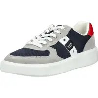 Blauer Baskets basses gris / gris foncé / rouge