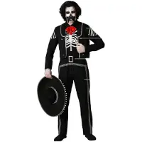 Atosa Mexican Skeleton Costume Noir 2XL Enfants