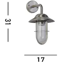 Searchlight Lampe murale en acier inoxydable Toronto