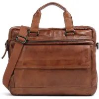 Spikes & Sparrow Cuir serviette sac à épaule pour ordinateur portable Kevin Business Bag Brandy brun