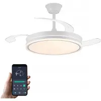 CristalRecord Evo Smart Ceiling Fan 72w Argenté One Size / EU Plug 220V